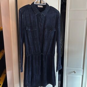 Flap Pocket Shirt Dress
